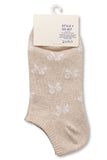 *DOORBUSTER DEAL | Ribbed Bow Socks | Heather Beige