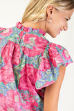 Floral Smocked Top | Pink Mix