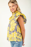 Floral Smocked Top | Yellow Mix