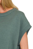 Oversized Sweater Vest Top | Ash Jade