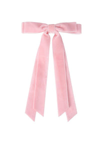 Double Layer Velvet Hair Bow Clip | Pink