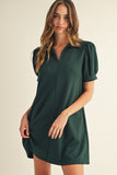 Jersey Collared Dress | Hunter Green