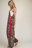 Leopard Side Track Jumpsuit | Red