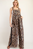 Leopard Side Track Jumpsuit | Black