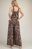 Leopard Side Track Jumpsuit | Red