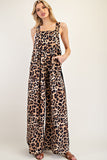 Leopard Side Track Jumpsuit | Black