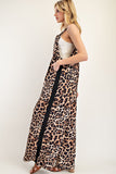 Leopard Side Track Jumpsuit | Black