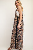 Leopard Side Track Jumpsuit | Black