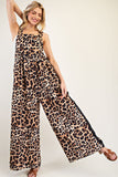 Leopard Side Track Jumpsuit | Black