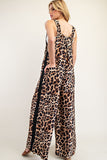 Leopard Side Track Jumpsuit | Black