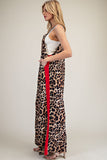 Leopard Side Track Jumpsuit | Red