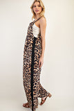 Leopard Side Track Jumpsuit | Black