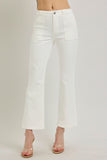 Risen Jeans | White Ankle Flare