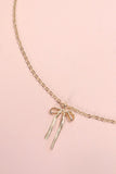 Ribbon Bow Necklace | Gold