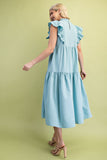 Tiered Midi Dress | Sky Blue
