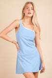 Built In Romper Activewear Dress | Sky