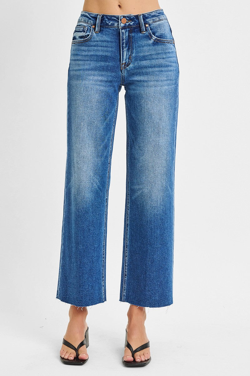 Risen Jeans | Tummy Control Mid Rise Straight Cut