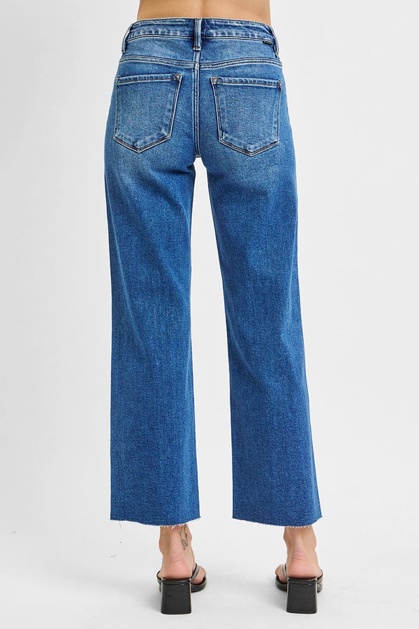 Risen Jeans | Tummy Control Mid Rise Straight Cut