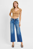 Risen Jeans | Tummy Control Mid Rise Straight Cut