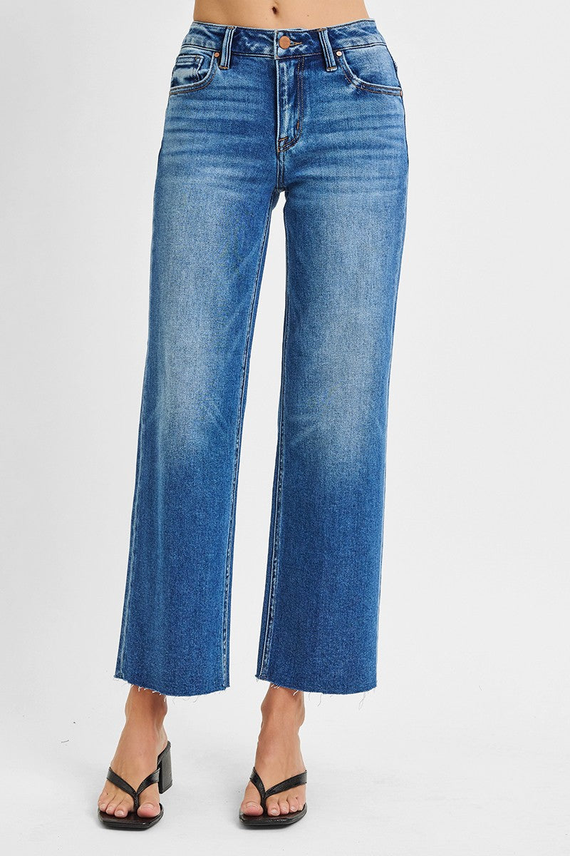 Risen Jeans | Tummy Control Mid Rise Straight Cut