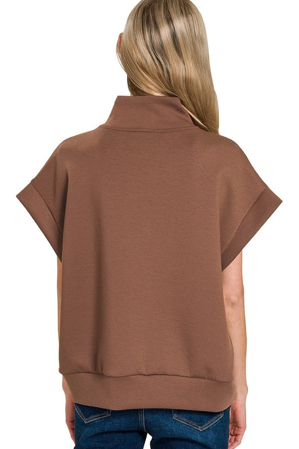 Scuba Half Zip Pullover | Brown