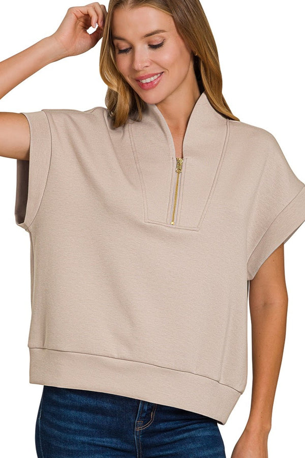 Scuba Half Zip Pullover | Cocoa