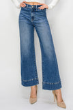Risen Jeans | High Rise Crop Wide Front Pocket