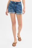 Risen Denim Shorts | High Rise Wide Cuffed
