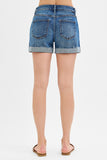 Risen Denim Shorts | High Rise Wide Cuffed