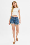 Risen Denim Shorts | High Rise Wide Cuffed