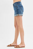 Risen Denim Shorts | High Rise Wide Cuffed