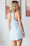 Textured Racerback Tank Top | Blue