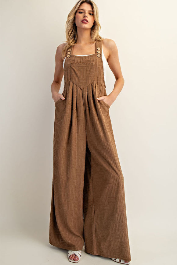 Textured Wide Leg Jumpsuit | Coco