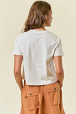 Cowgirl Embroidered Crop Top | Ivory