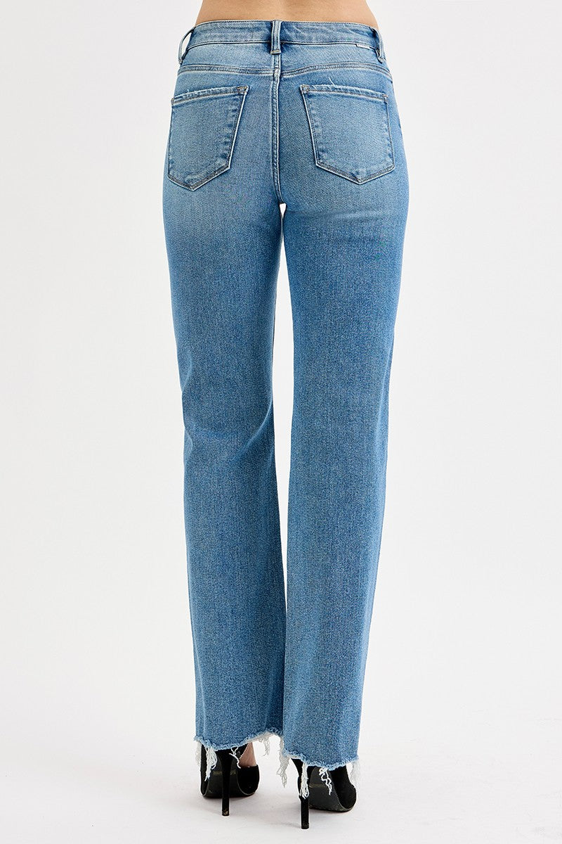 Risen Jeans | High Rise Tummy Control Wide Leg