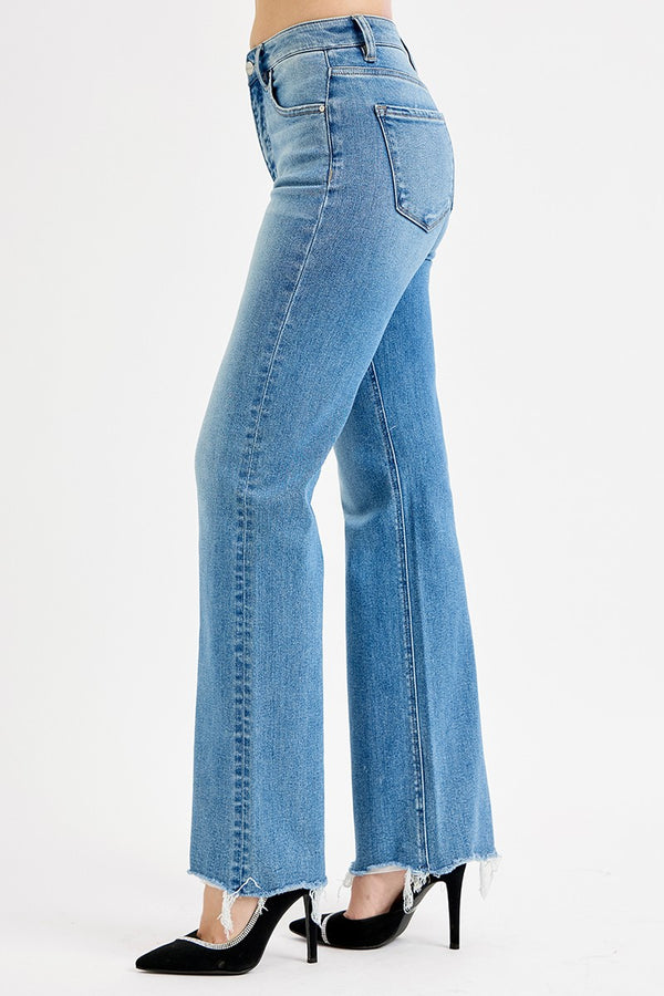 Risen Jeans | High Rise Tummy Control Wide Leg