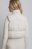 *DOORBUSTER DEAL | Reversible Plaid Puffer Vest | Ivory