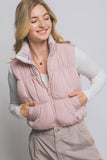 *DOORBUSTER DEAL | Reversible Plaid Puffer Vest | Pink