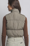 *DOORBUSTER DEAL | Reversible Plaid Puffer Vest | Light Olive