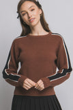 Stripe Knit Sweater | Chocolate