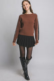 Stripe Knit Sweater | Chocolate