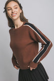 Stripe Knit Sweater | Chocolate