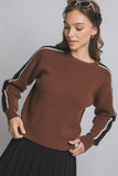 Stripe Knit Sweater | Chocolate