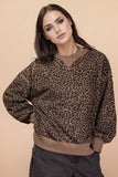 Leopard Knit Sweater Top | Cocoa