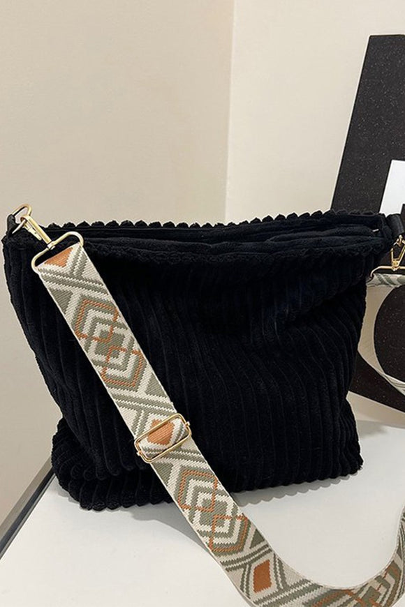 *DOORBUSTER DEAL | Corduroy Tote Bag | Black