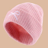 *DOORBUSTER DEAL | Bow Embroidered Beanie | Rose