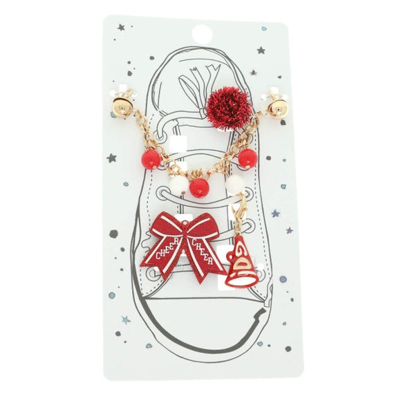 Gameday Shoe Charm Set | Red/White/Gold