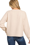 Scuba Sweatshirt & Wide Sweatpants 2 Piece Set | Heather Beige