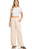 Scuba Sweatshirt & Wide Sweatpants 2 Piece Set | Heather Beige