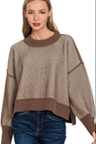 Exposed Seam Heavyweight Sweater | Brown